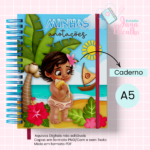 Arquivo Digital Caderno Pautado A5 Moana