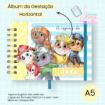 Arquivo Digital Álbum da Gestação Horizontal Patrulha Canina Candy Menino
