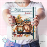 Arquivo Digital Capas e Miolo Bloquinho A6 Couple Owl 2