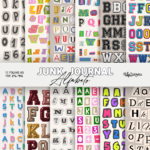 Kit Digital Sticker Junk Journal Alfabeto