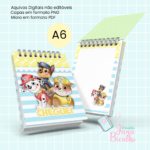 Arquivo Digital Bloquinho A6 Patrulha Canina Candy Menino