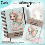 Arquivo Digital Caderno Pautado A5+Bloquinho A6 Metamorfose 1