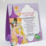 Arquivo De Corte Placa De Mesa - Rapunzel Enrrolados