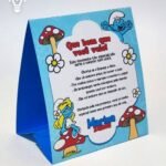 Arquivo De Corte Placa De Mesa - Smurfs
