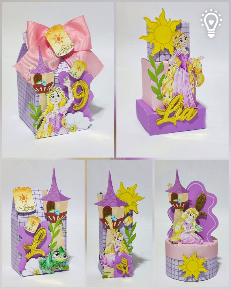 512 - RAPUNZEL 02 - Criar BV Arquivo De Corte Kit Festa - Rapunzel - Imagem 1