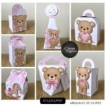 Arquivo de Corte Kit Festa CHÁ DE BEBE URSINHA ROSA