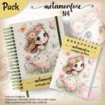 Arquivo Digital Caderno Pautado A5+Bloquinho A6 Metamorfose 4