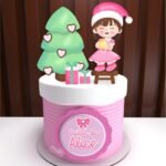Arquivo de Corte Topo de Bolo Natal Rosa