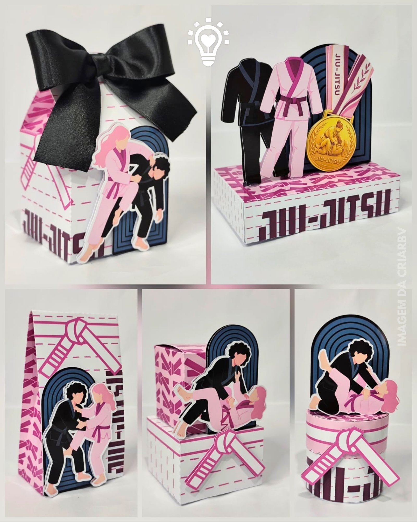 59 - JIU JITSU MENINA Arquivo De Corte Kit Festa Jiu Jitsu Menina - Imagem 1