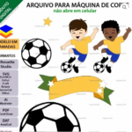 Arquivo de Corte Topo de Bolo Menino Jogando Futebol