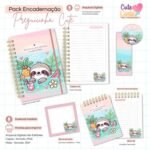 Preguicinha Cute - Caderno Pautado A + Bloquinho A6 + Extras - Arquivo Digital