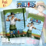 Arquivo Digital Caderno Pautado A5+Bloquinho A6 One Piece 3