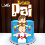 Arquivo de Corte Topo de Bolo Pai e Filha