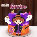 Arquivo de Corte Topo de Bolo Halloween Bruxinha