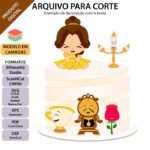 Topo de Bolo - A Bela e a Fera - Arquivo Digital