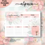 Arquivo Digital Planejamento Semanal A4 Alpaca