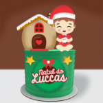 Arquivo de Corte Topo de Bolo Natal Baby