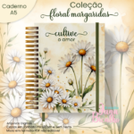 Arquivo Digital Caderno A5 Coleção- Floral Margaridas