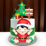 Arquivo de Corte Topo de Bolo Natal Menino Baby