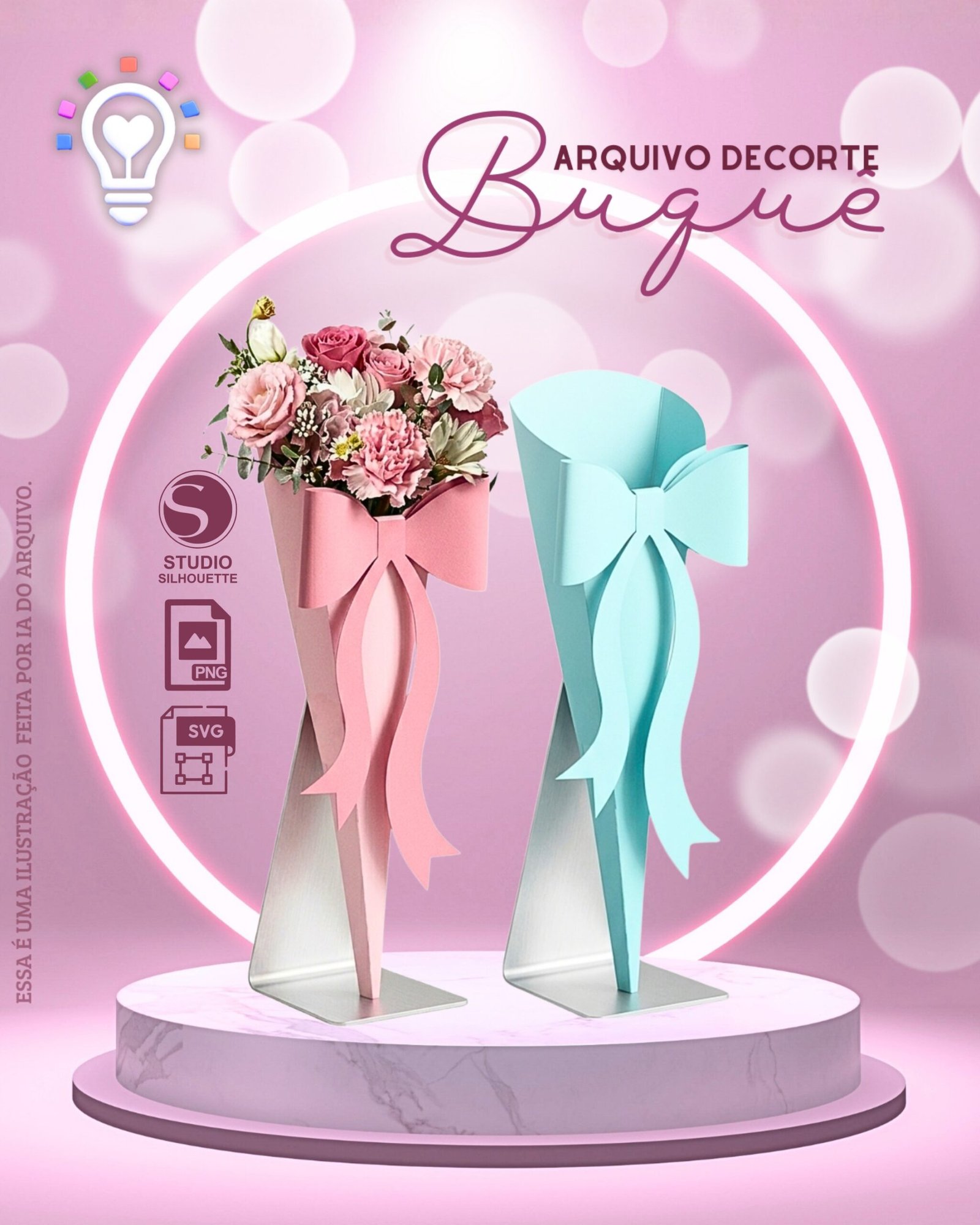80 - ARQUIVO DE CORTE BUQUÊ Arquivo de Corte Buquê - Imagem 1