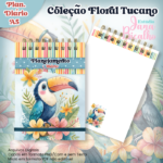 Arquivo Digital Planejamento Diario A5 Coleção Floral Tucano