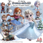 Kit Digital Frozen Cute