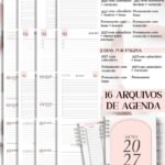 Arquivo Digital Combo 16 Agendas Femininas Neutra 2027 PERMANENTE Versículos Frases Horários