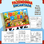 Livro Interativo de Colorir - Fazendinha Menino - Arquivo Digital