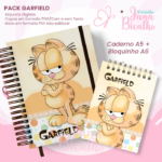 Arquivo Digital Pack Caderno Pautado A5+Bloquinho A6 – Garfield