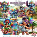 Kit Digital Lilo e Stitch Carnaval