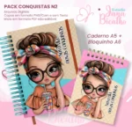 Arquivo Digital Pack Caderno Pautado A5+Bloquinho A6 – Conquistas N2