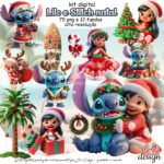 Kit Digital Lilo e Stitch Natal