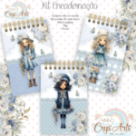 Arquivo Digital Coleção Menina Floral Azul
