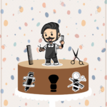 Topo de Bolo - Barbearia - Arquivo Digital