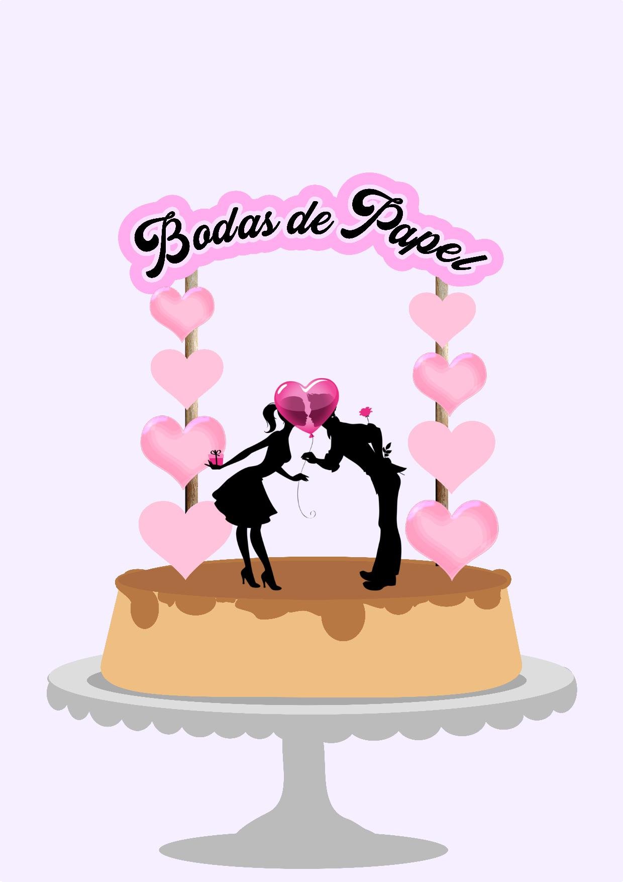 1 - Bodas de Papel Topo de Bolo - Bodas - Arquivo Digital - Imagem 1