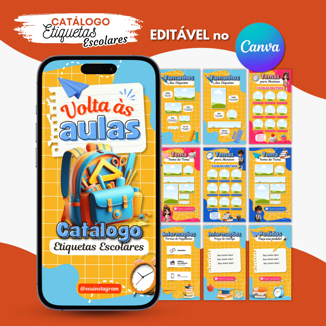 Catálogo Etiquetas Escolares - Arquivo Digital - Imagem 1