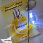 Card chaveiro lâmpada Setembro amarelo - Arquivo Digital