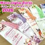 Marca Páginas Calendário 2026 - Arquivo Digital