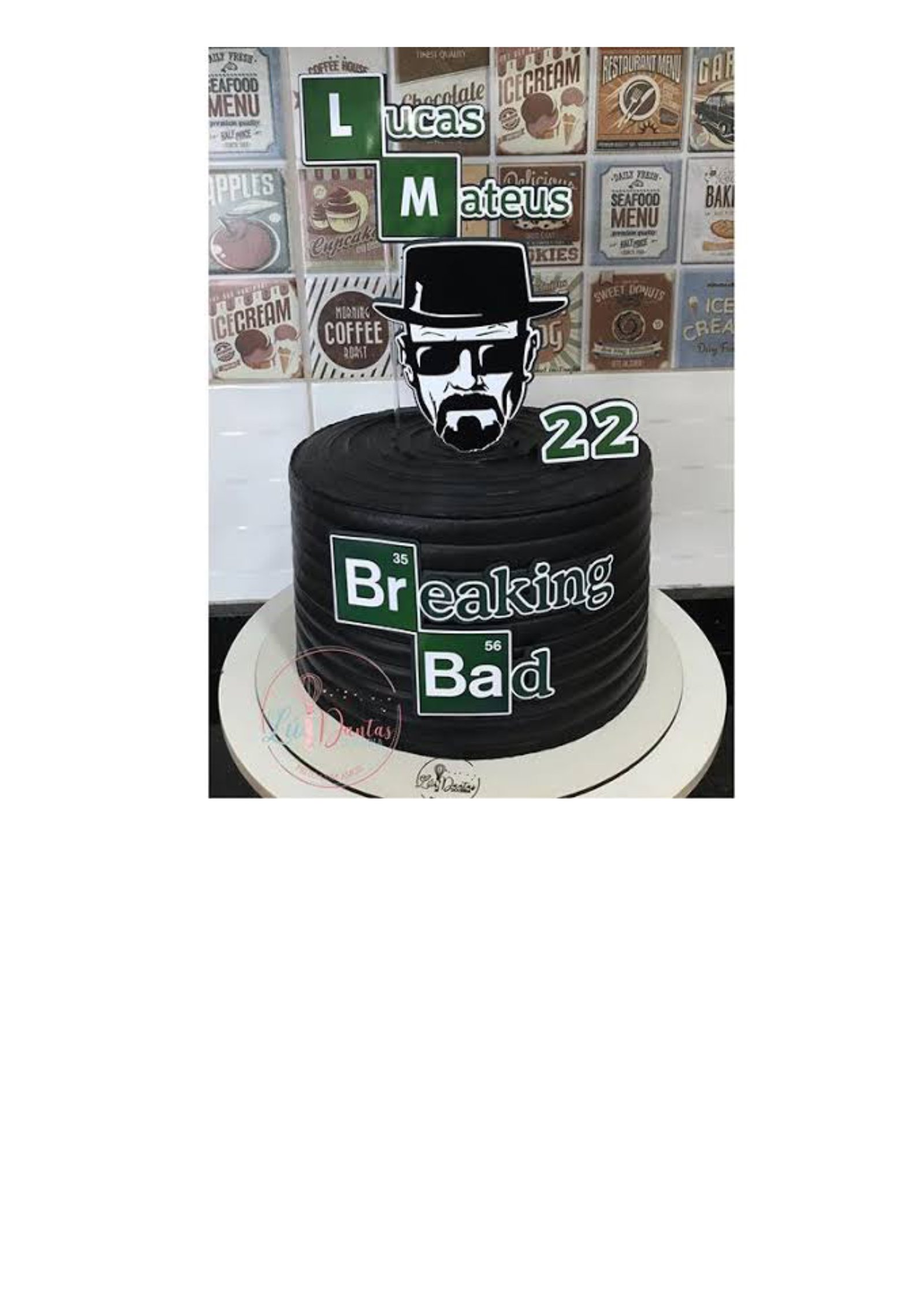 1 - Topo De Bolo Breaking Bad Topo de Bolo - Breaking Bad - Arquivo Digital - Imagem 1