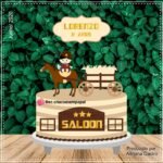 Topo de Bolo - Cowboy - Arquivo Digital