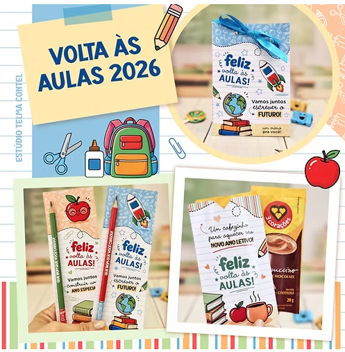 11 - Kit Printables Completo - Volta as Aulas 2026 - Estúdio Telma Contel (1) Printables Volta as Aulas - Arquivo Digital - Imagem 1