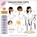Topo de Bolo - Dentinho / Dentista - Arquivo Digital