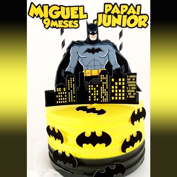 12 - Topo de Bolo Batman Topo de Bolo - Batman - Arquivo Digital - Imagem 1