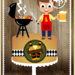 Topo de Bolo - Churrasco - Arquivo Digital