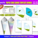 Moldes de Cone de Papel - Arquivo Digital