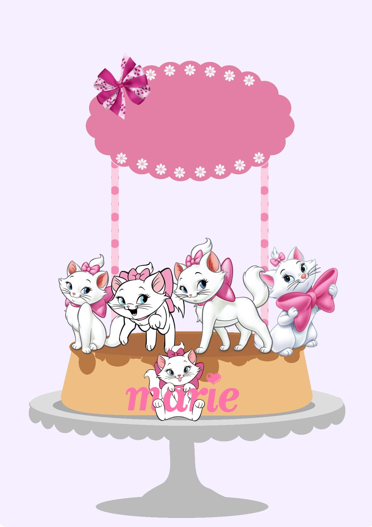 2 - Too De Bolo Marie Topo de Bolo - Gatinha Marie - Arquivo Digital - Imagem 1