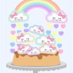 Topo de Bolo - Chuva de Amor - Arquivo Digital