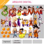 Topo de Bolo - Dragon Ball - Arquivo Digital