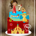 Topo de Bolo - Elena de Avalor - Arquivo Digital