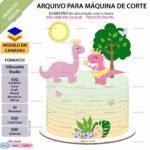 Topo de Bolo - Dinossauro - Arquivo Digital